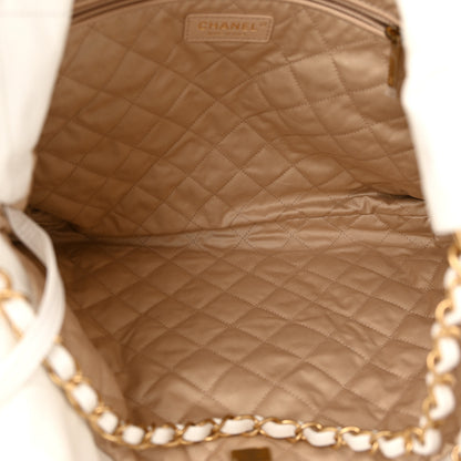 Chanel Shiny Calfskin Quilted Chanel 22 White 6 of 12