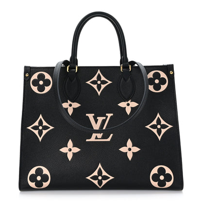 Louis Vuitton Empreinte Monogram Giant Onthego MM Black Beige 1 of 8