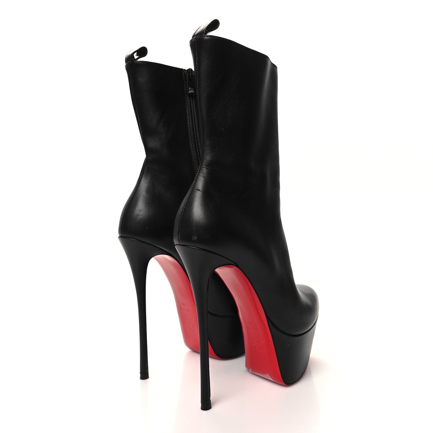 Christian Louboutin Calfskin Dolly Alta Booty 160 Ankle Boots 40 Black 4 of 10