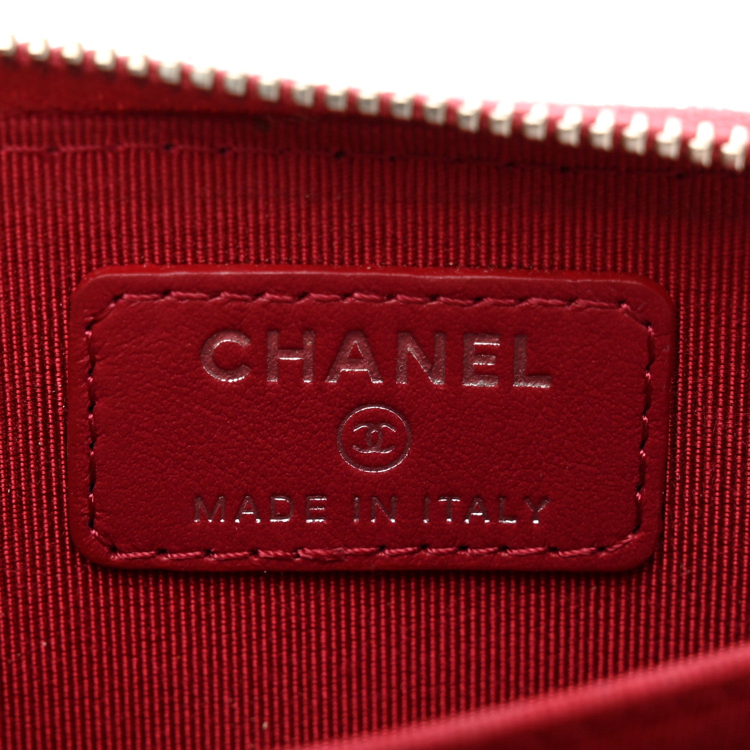 Chanel Caviar Quilted Zip Coin Purse Dark Pink 6 of 8
