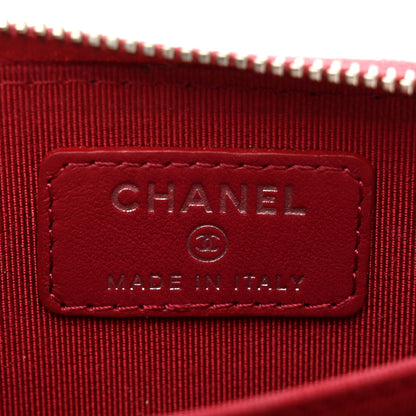 Chanel Caviar Quilted Zip Coin Purse Dark Pink 6 of 8