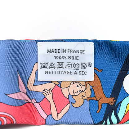 Hermes Silk Carres Volants Twilly Bleu Jaune Vif Multicolor 4 of 5
