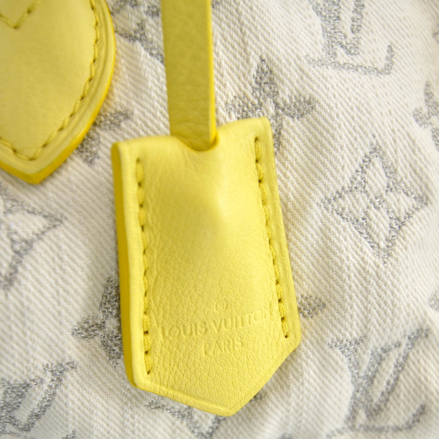 Monogram Denim Speedy Round Yellow