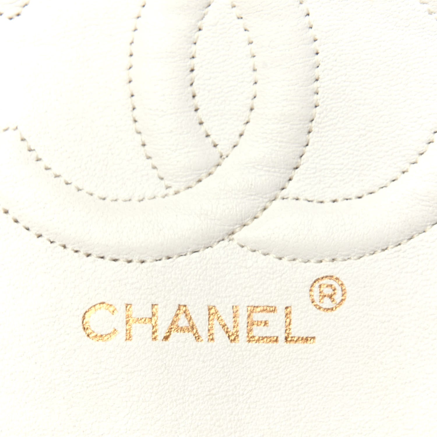Chanel Lambskin Quilted Medium Double Flap White 6 of 17