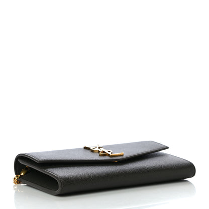 Saint Laurent Grain De Poudre Uptown Chain Wallet Pebble 5 of 10
