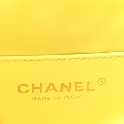 Chanel Caviar Quilted Mini Chanel 25 Handbag Light Yellow Light Yellow 6 of 11