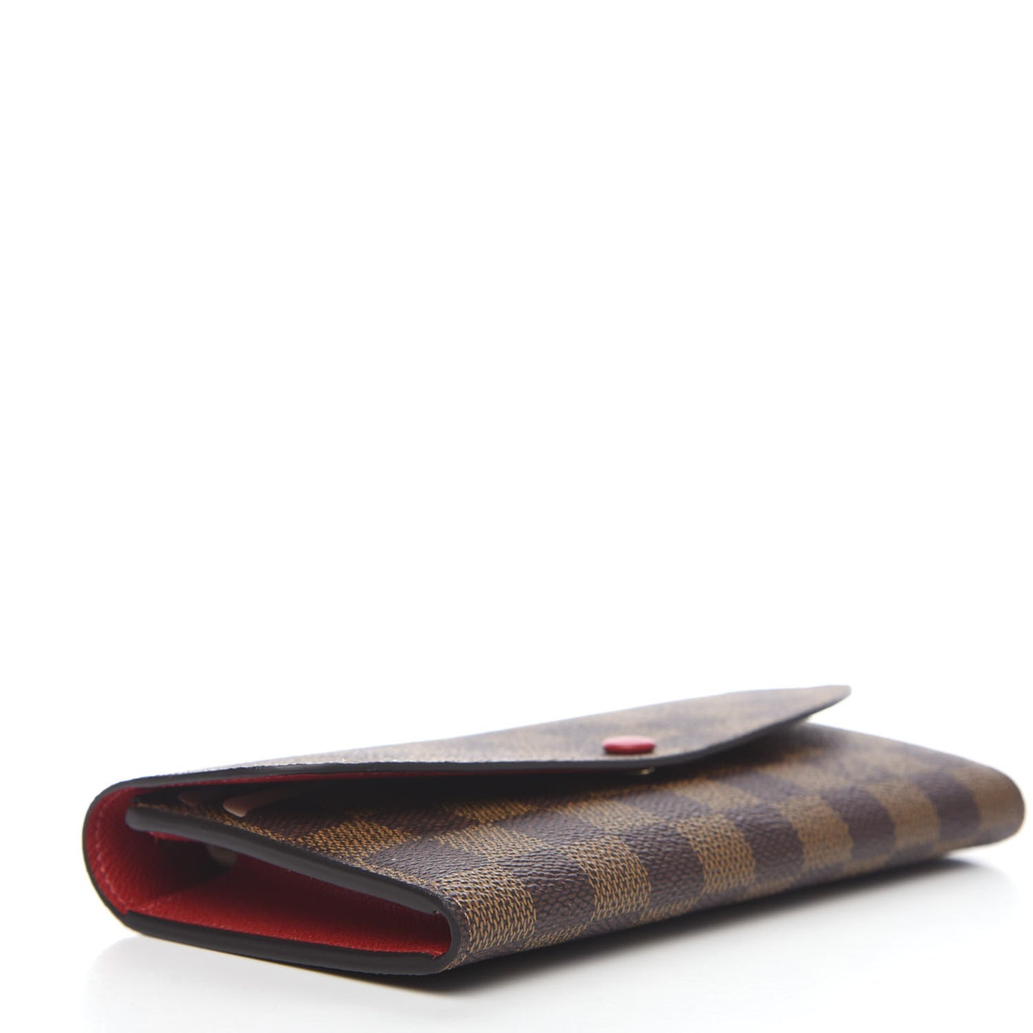Damier Ebene Emilie Wallet Red