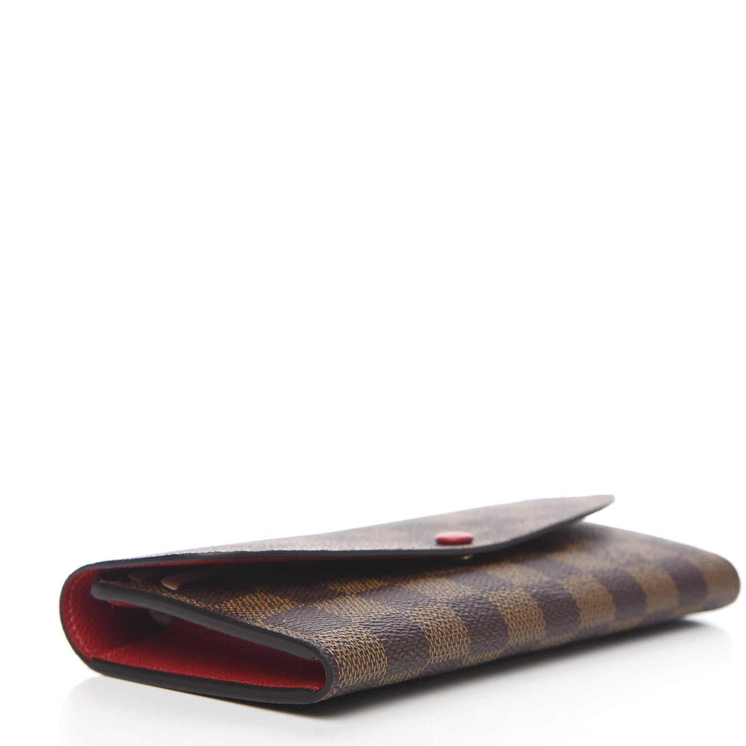 Louis Vuitton Damier Ebene Emilie Wallet Red 3 of 5