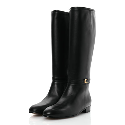 Gucci Calfskin Knee High Boots 39.5 Black 4 of 14