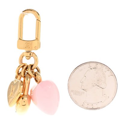 Louis Vuitton Micro Charms LV Heart Bag Charm Key Holder Gold 2 of 4