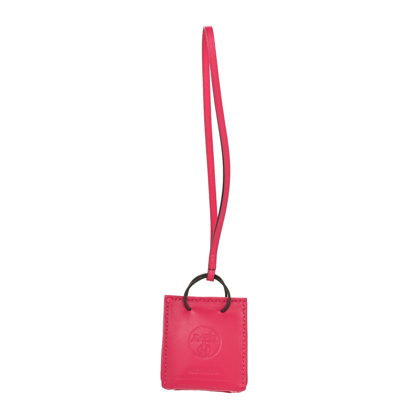 Milo Lambskin Swift Shopping Bag Charm Rose Mexico