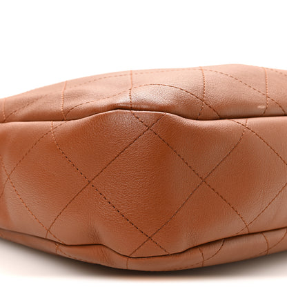 Chanel Calfskin Quilted Braided Handle Chain Hobo Brown 9 of 10