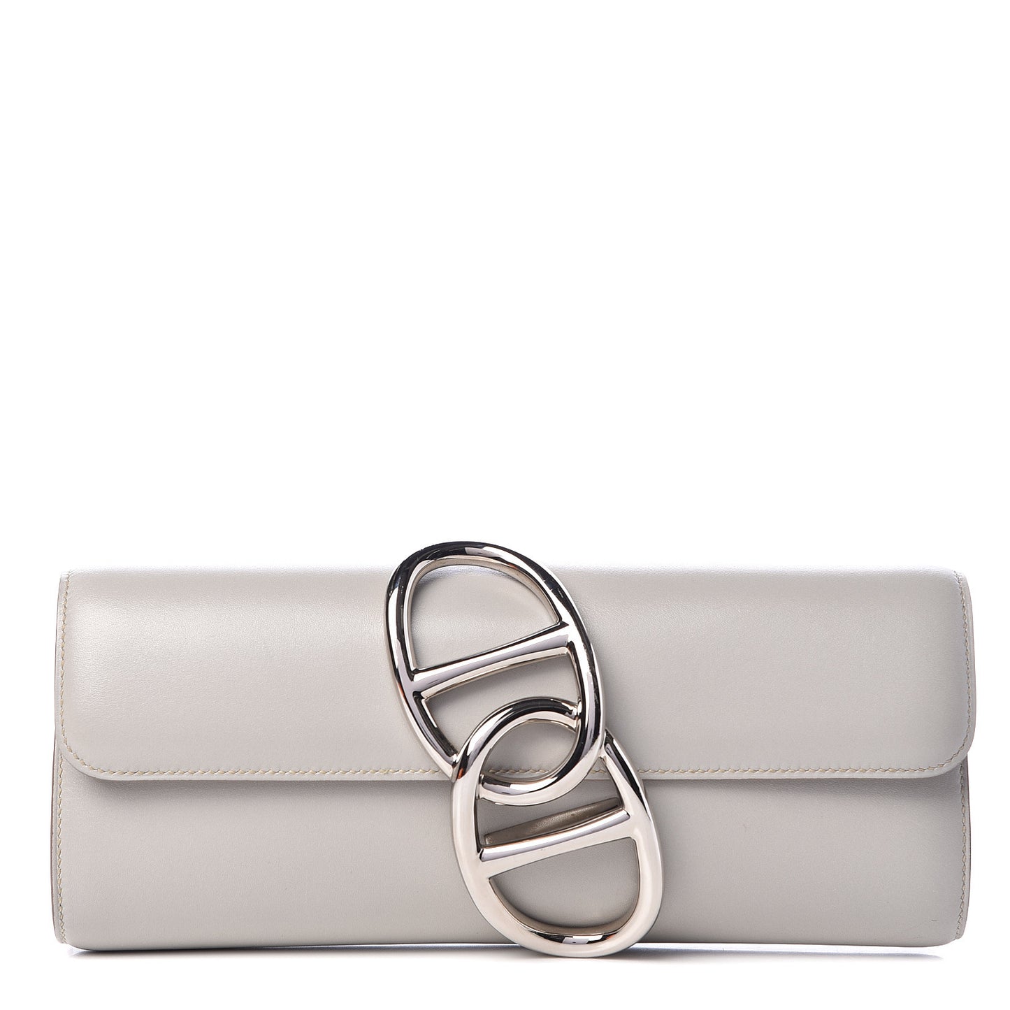 Tadelakt Egee Clutch Gris Perle