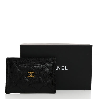 Chanel Caviar Quilted Card Holder Black 9 of 9