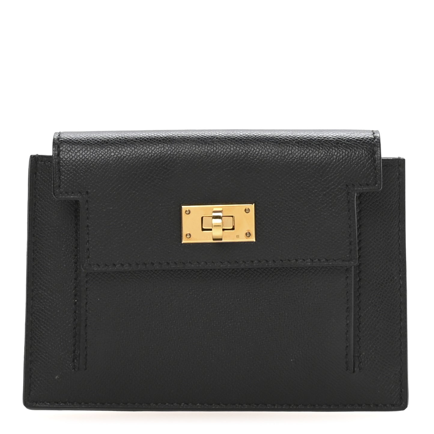 Epsom Kelly Pocket Compact Wallet Black