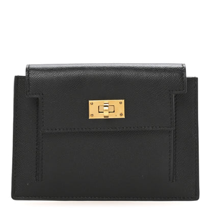 Hermes Epsom Kelly Pocket Compact Wallet Black 1 of 8