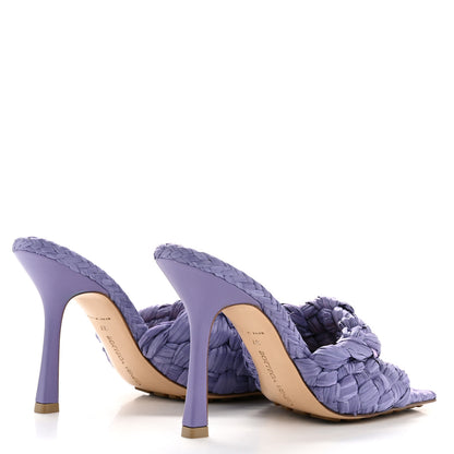 Bottega Veneta Raffia Twisted Intrecciato Stretch Mule Sandals 37 Lavender 5 of 8