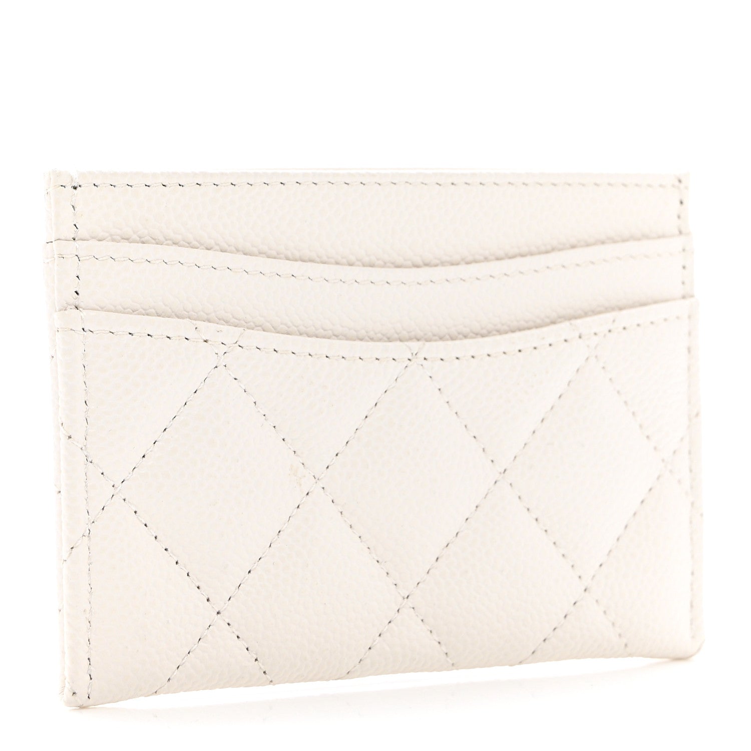 Chanel Caviar Quilted Card Holder White 2 of 8