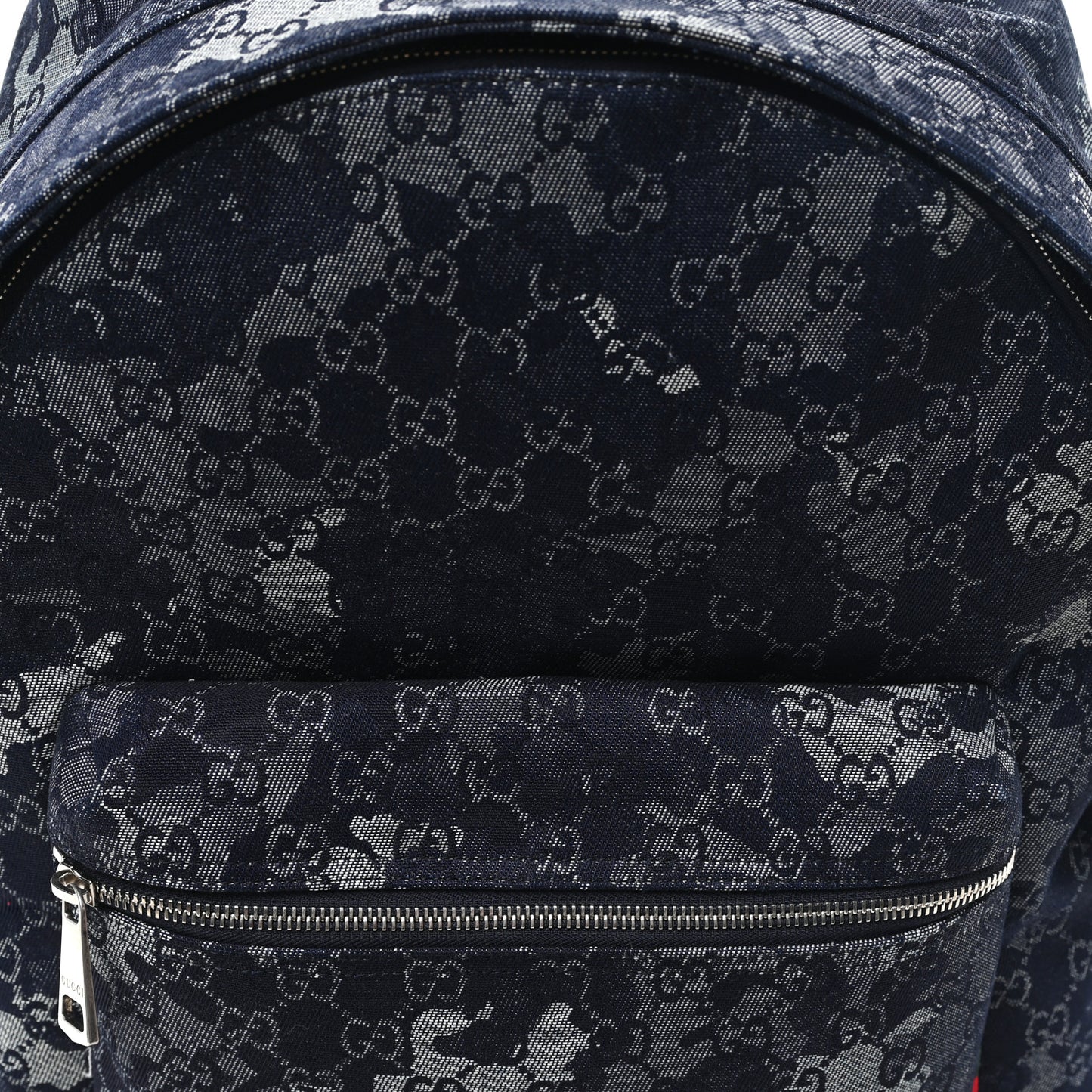 Denim Monogram Camouflage Large Backpack Blue