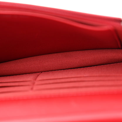 Chanel Lambskin Quilted Wallet On Chain WOC Red 5 of 12