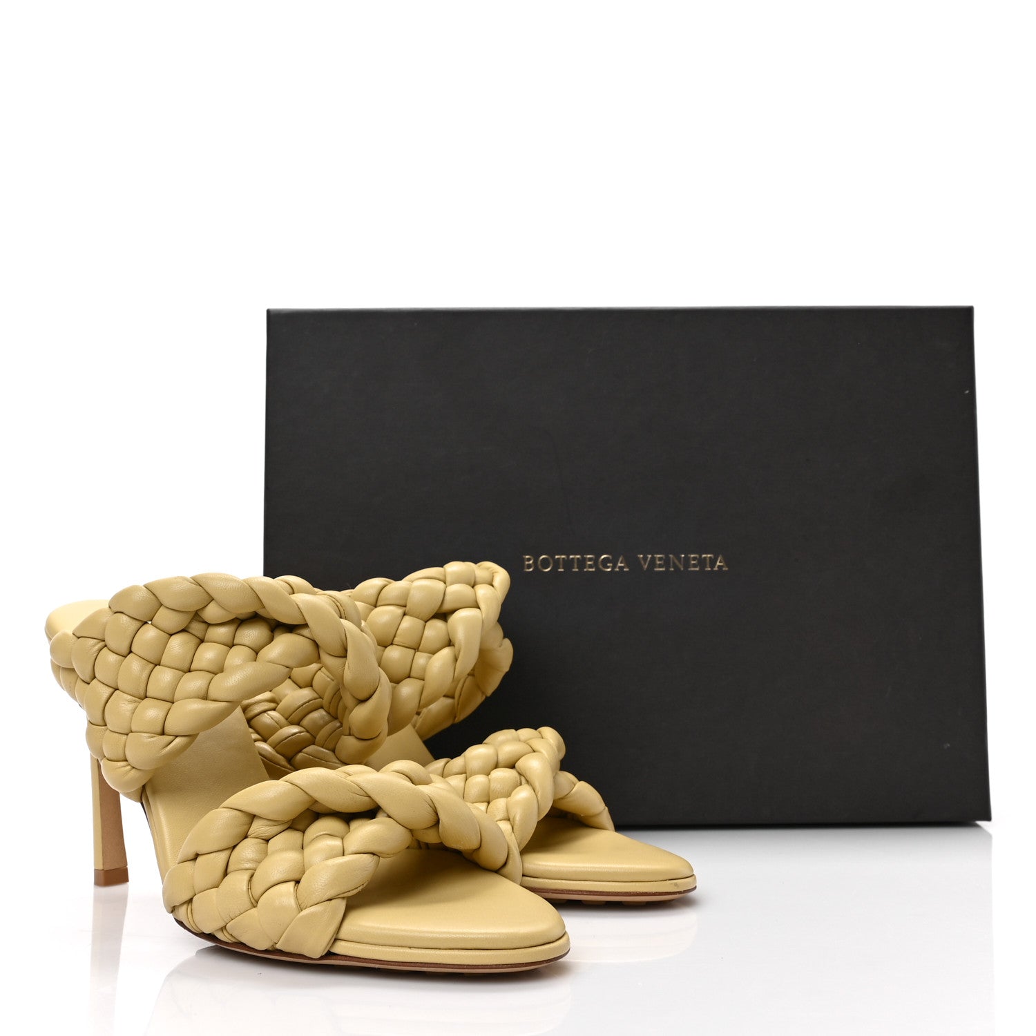 Bottega Veneta Nappa Twisted Padded Intrecciato Curve Slide Sandals 37 Tapioca 16 of 16