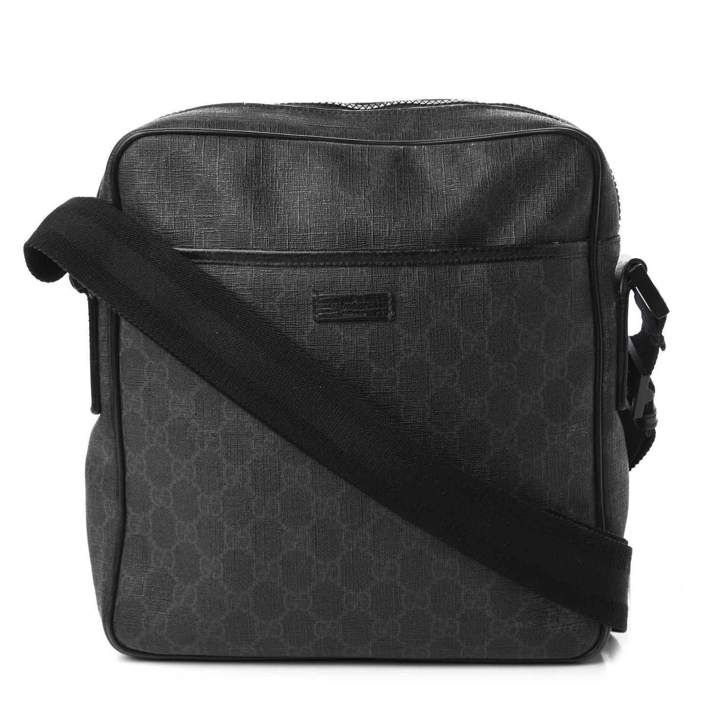 GG Supreme Monogram Messenger Bag Black Grey