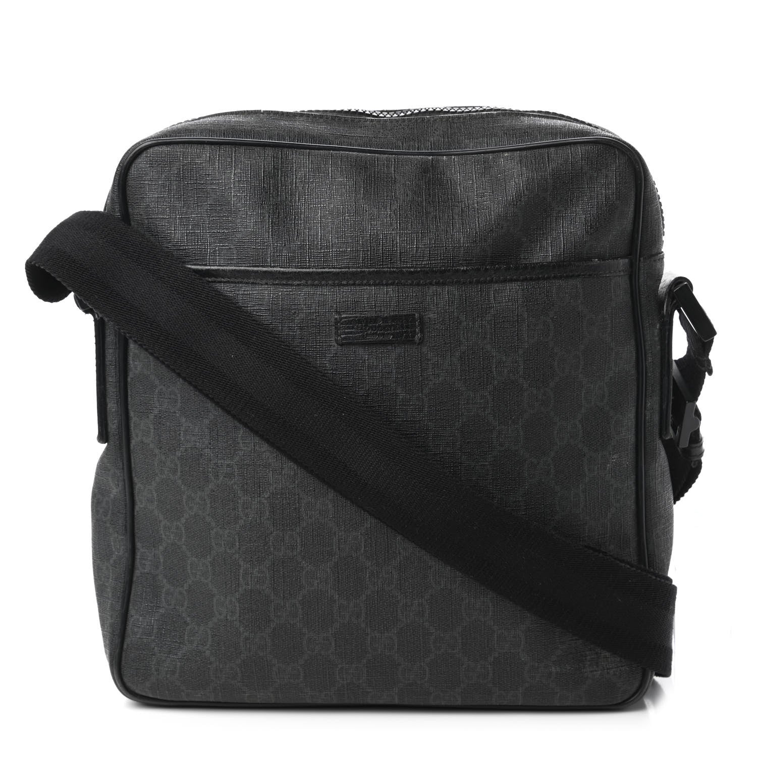 Gucci GG Supreme Monogram Messenger Bag Black Grey 1 of 11