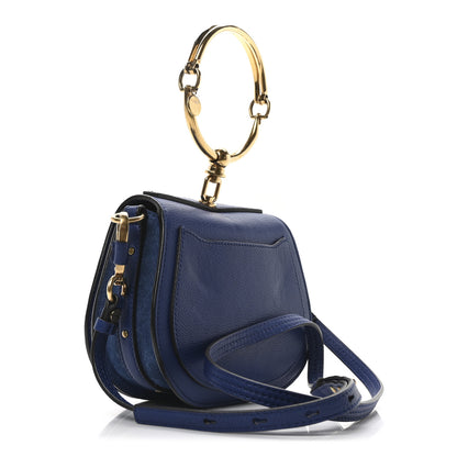 Chloe Calfskin Suede Small Nile Bracelet Bag Majesty Blue 3 of 10