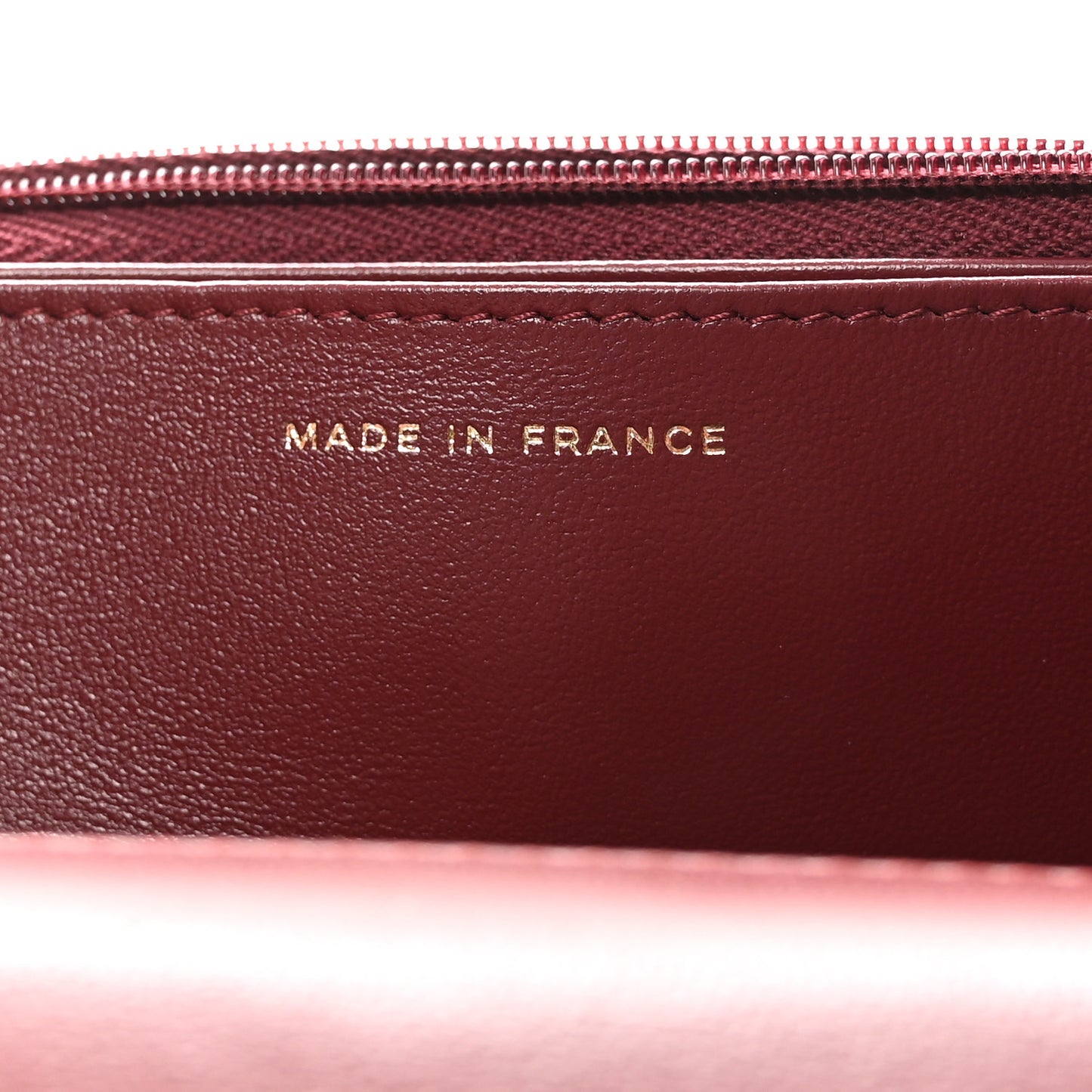 Lambskin Quilted Top Handle Clutch With Chain Burgundy