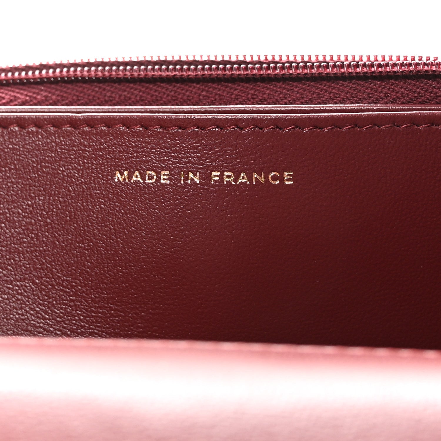 Chanel Lambskin Quilted Top Handle Clutch With Chain Burgundy 7 of 11