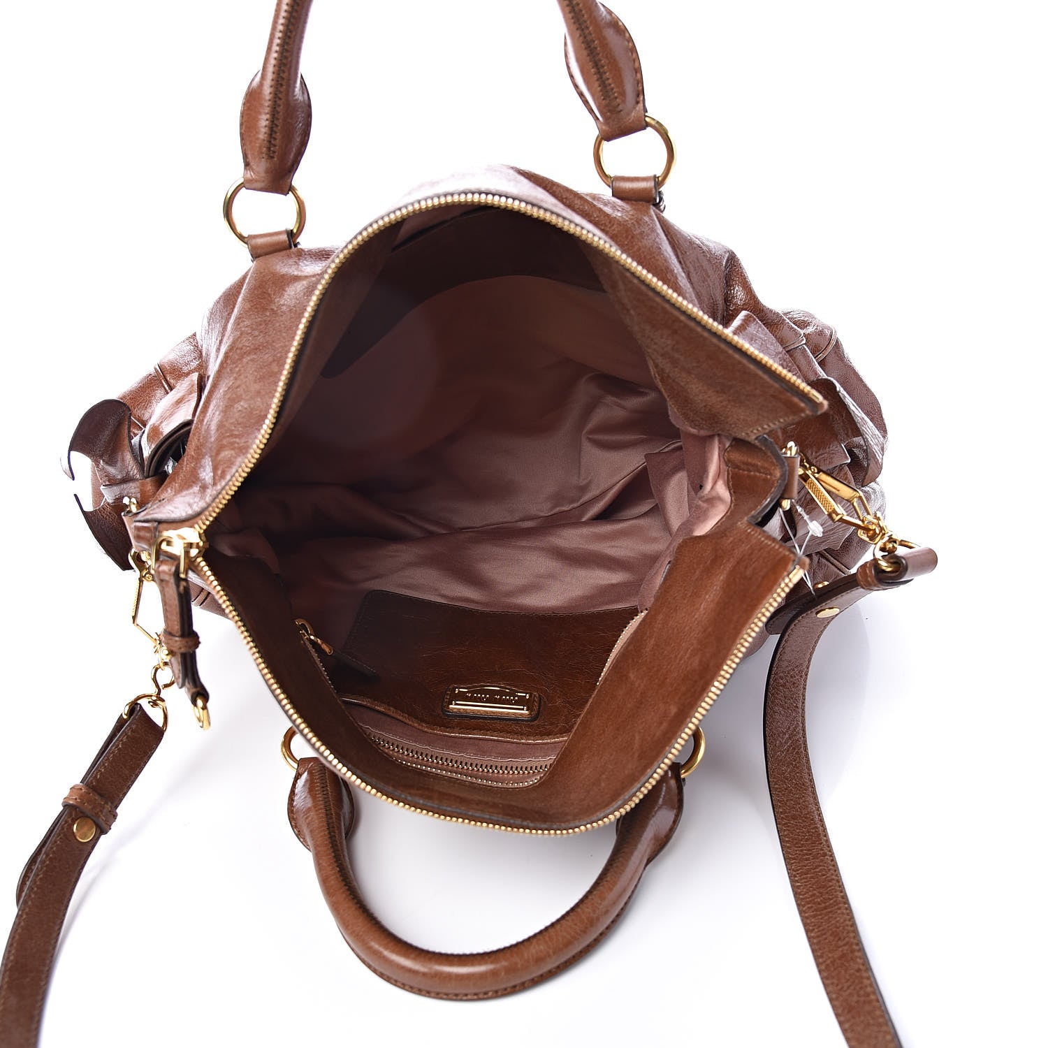 Miu Miu Vitello Lux Medium Bow Bag Palissandro 5 of 14