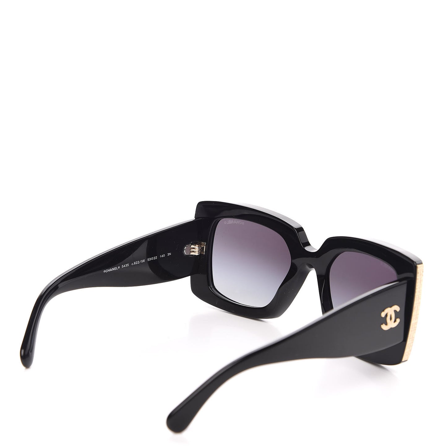 Acetate Rectangle Sunglasses 5435 Black