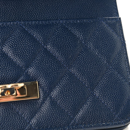 Chanel Caviar Quilted Golden Class Wallet On Chain WOC Navy 8 of 10