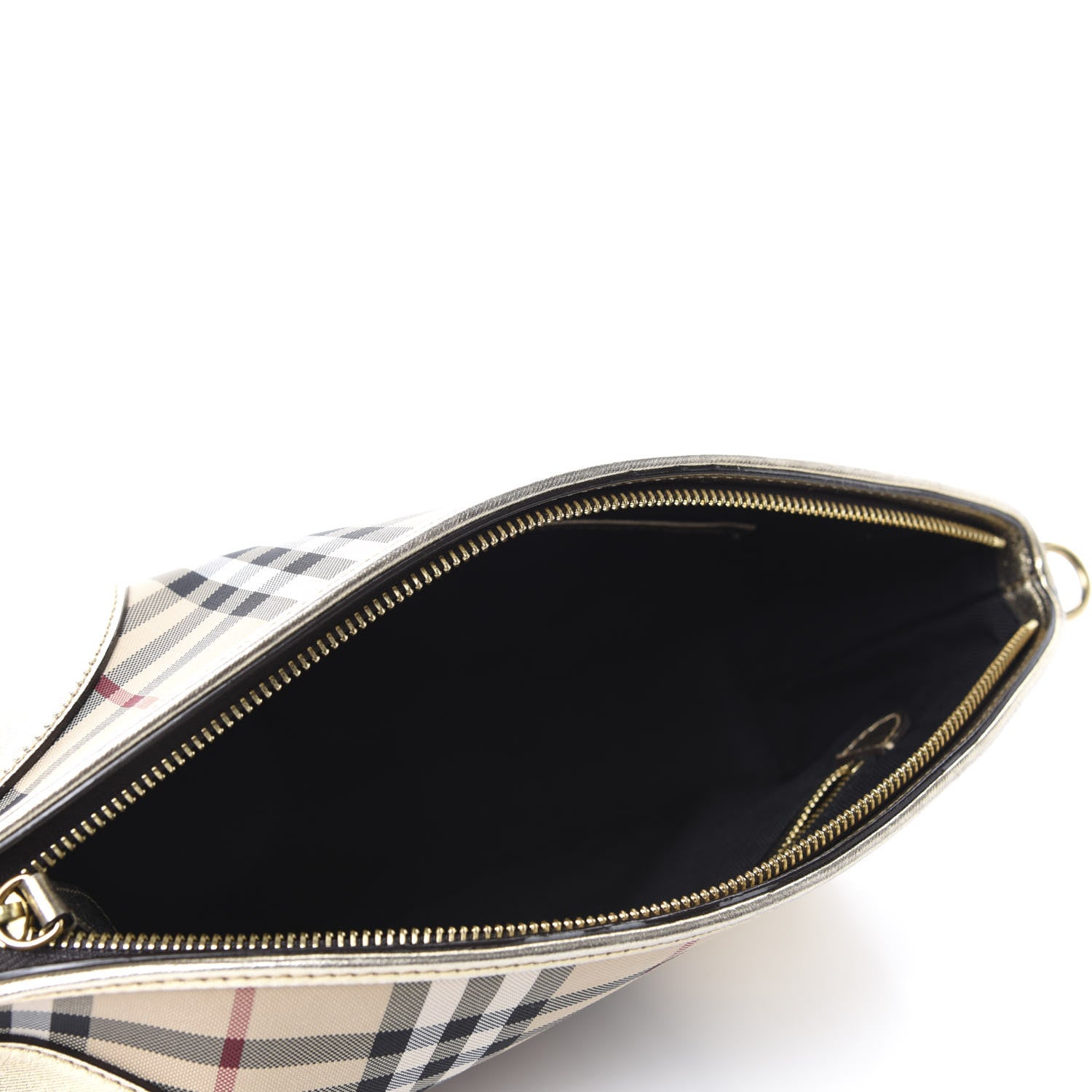 Burberry Horseferry Check Small Chichester Crossbody Clutch Bag Honey Gold 5 of 10
