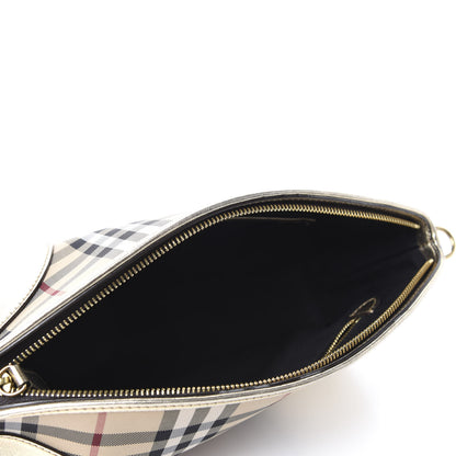 Burberry Horseferry Check Small Chichester Crossbody Clutch Bag Honey Gold 5 of 10