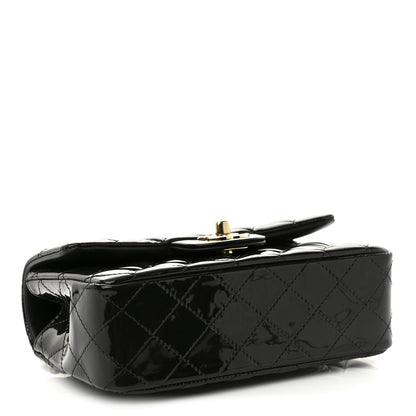 Chanel Patent Quilted Mini Top Handle Rectangular Flap Black 4 of 11