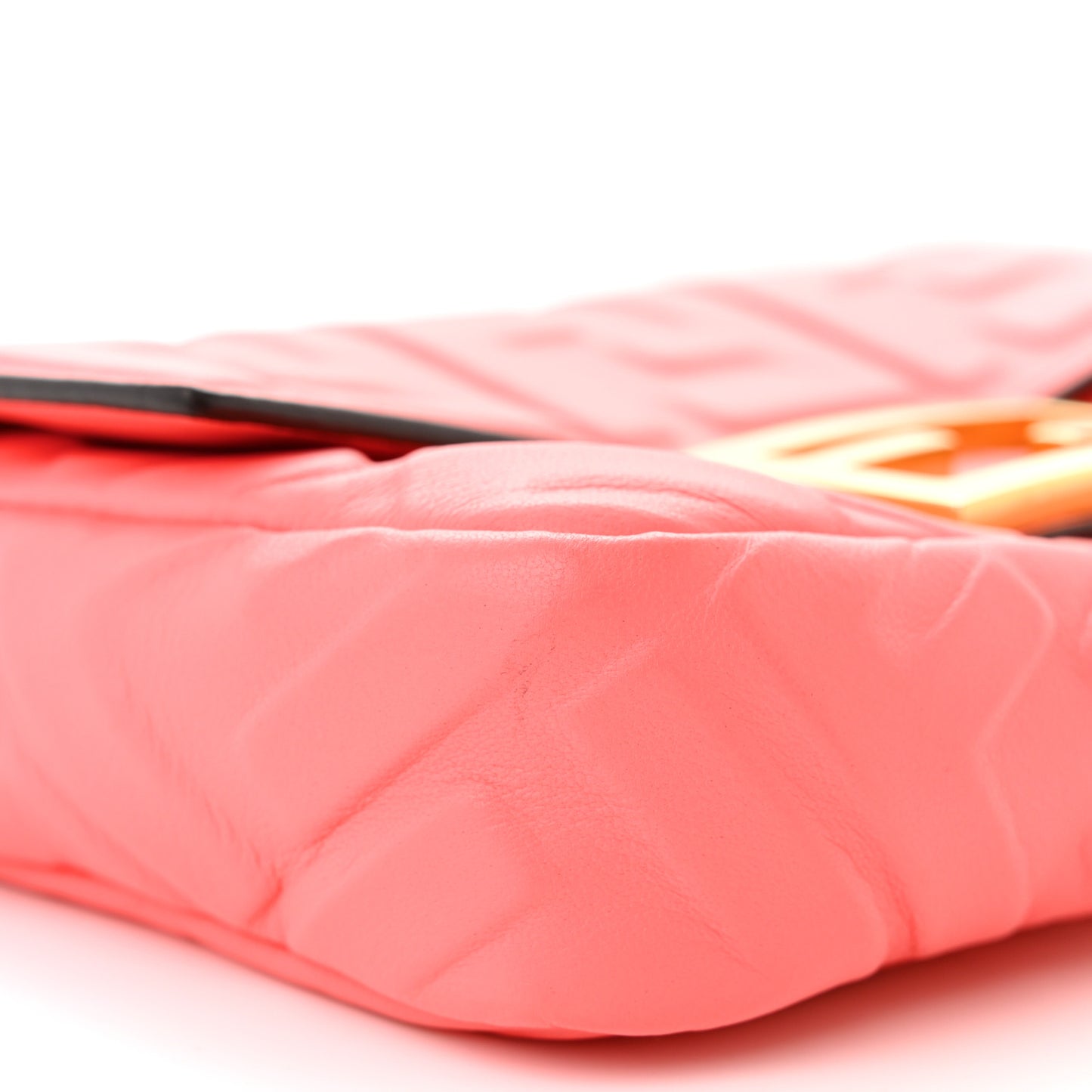 Nappa FF 1974 Embossed Mini Baguette Pink Dalia