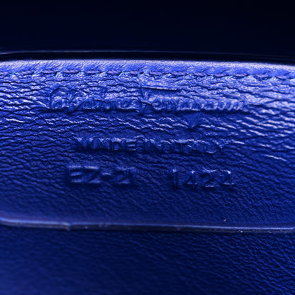 Salvatore Ferragamo Hammered Calfskin Small The Studio Box Bag Lapis Lazuli 7 of 10