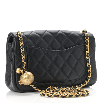 Chanel Lambskin Quilted Mini Rectangular Pearl Crush Flap Black 3 of 11