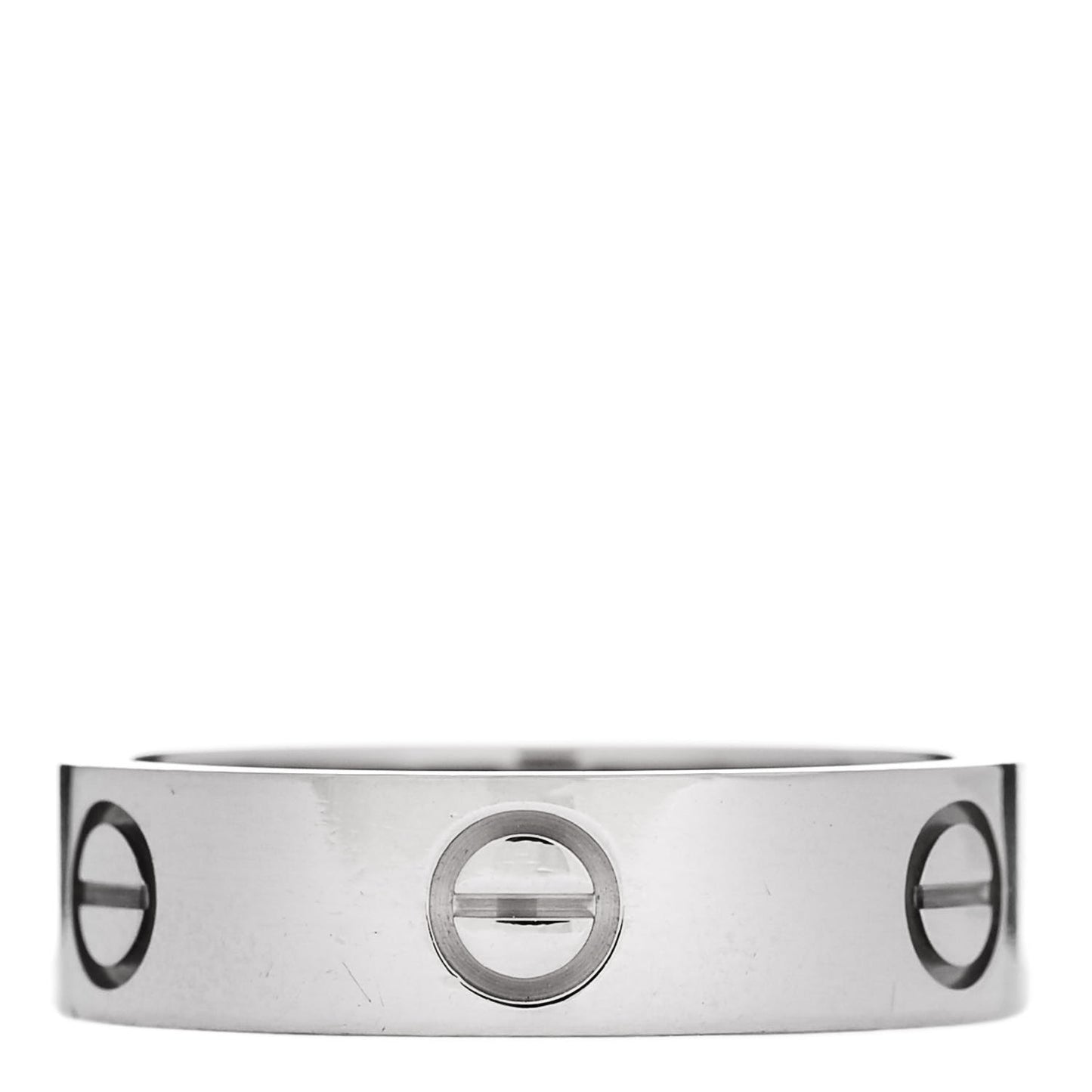 18K White Gold 5.5mm LOVE Ring 57 8