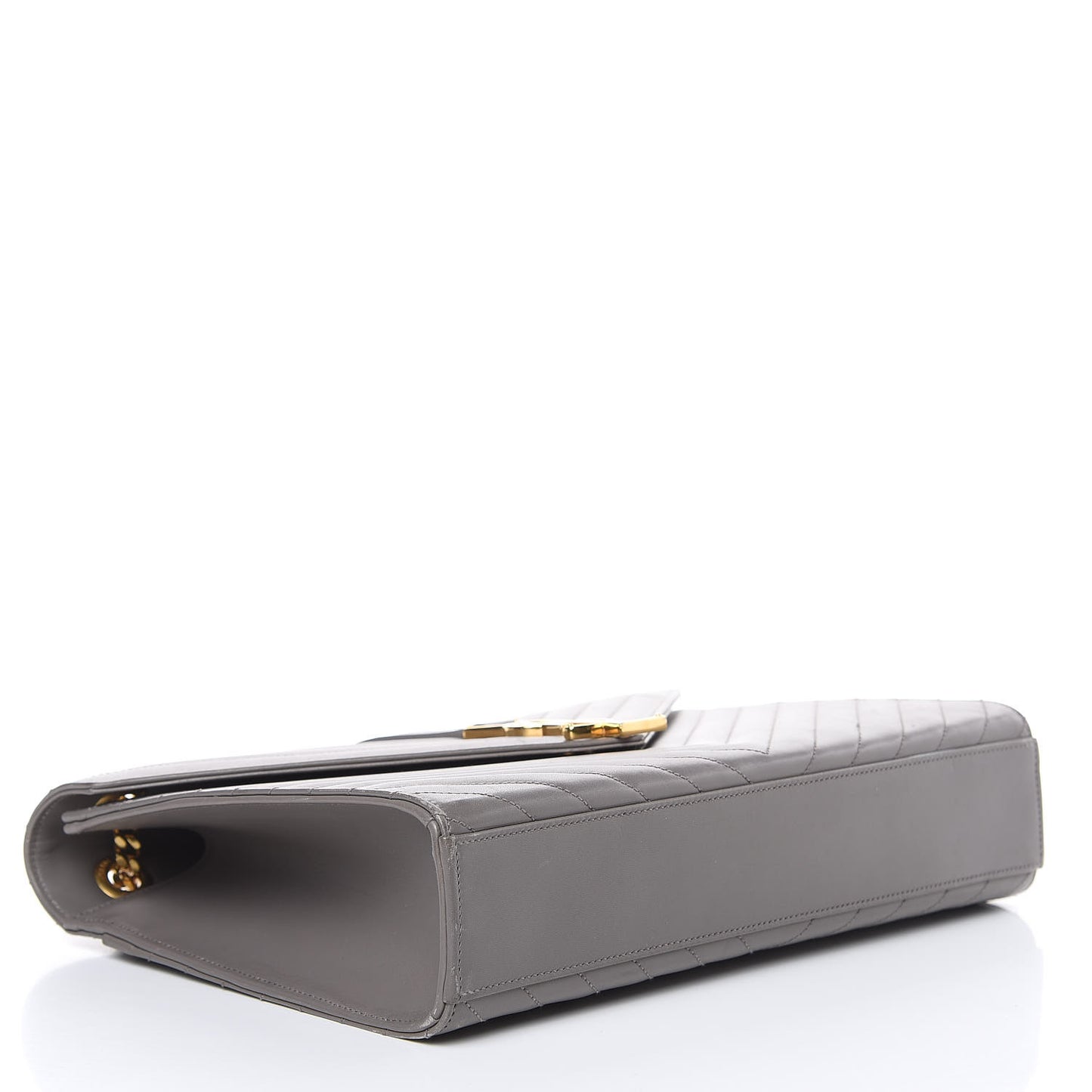 Smooth Calfskin Matelasse Large Monogram Satchel Fog