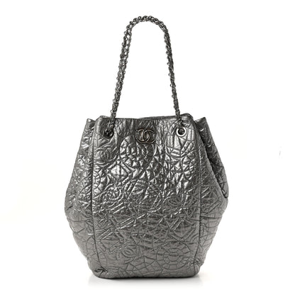 Chanel Vinyl Graphic Edge Tote Silver 1 of 19