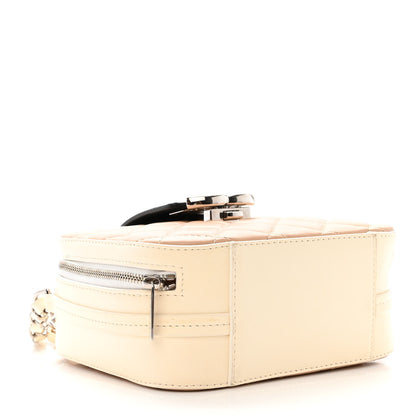 Chanel Lambskin Quilted Mini CC Box Camera Bag Beige White Black 4 of 12