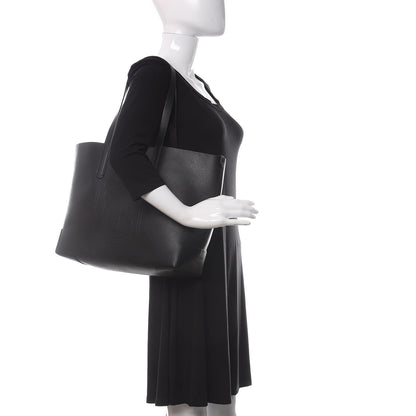 Burberry Calfskin TB Motif Embossed Medium Tote Black 2 of 16