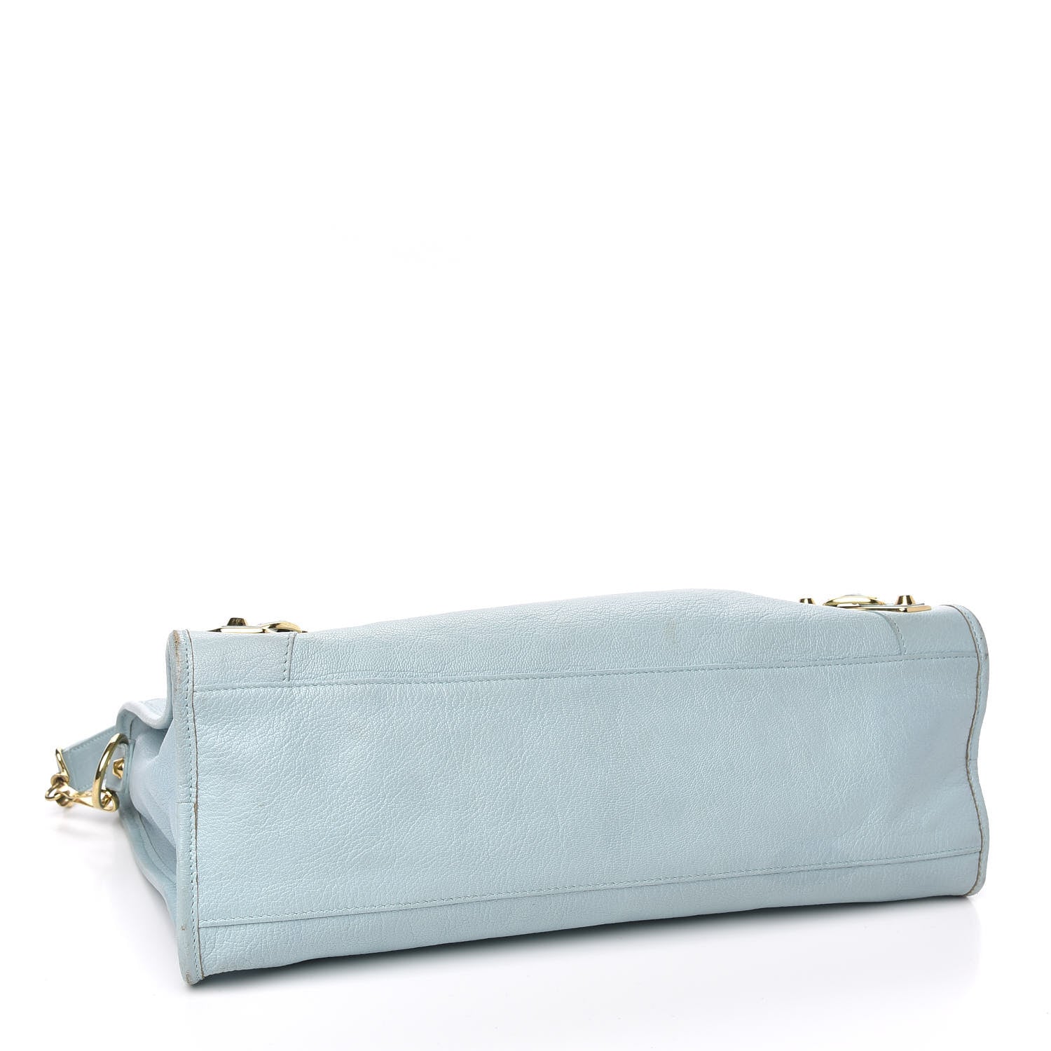 Balenciaga Chevre Gold Metallic Edge Hardware City Bleu Azur 3 of 12