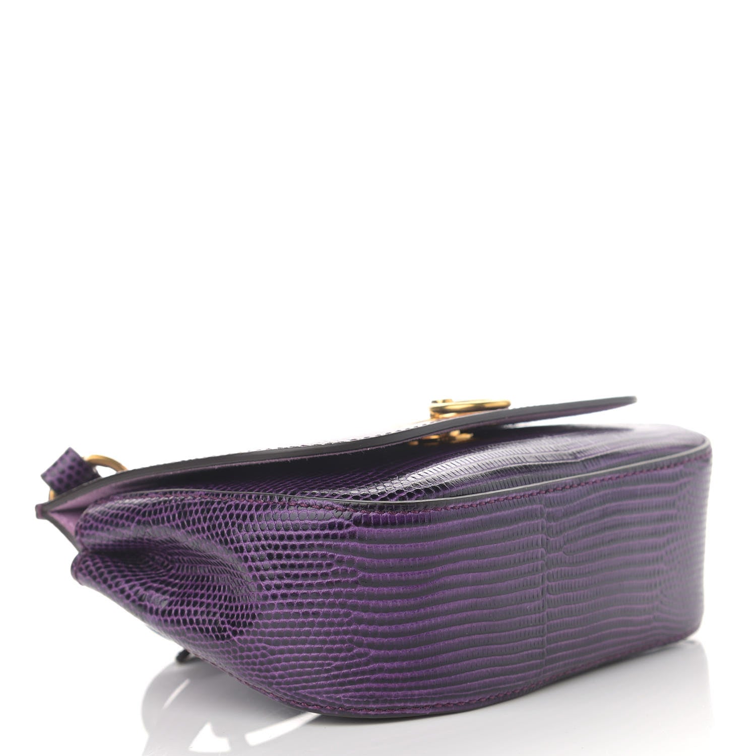 Mulberry Lizard Embossed Calfskin Amberley Satchel Purple 4 of 11