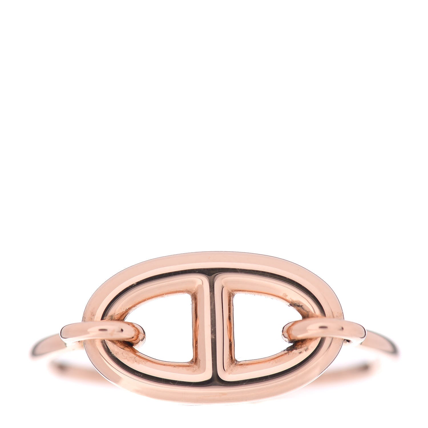 Hermes 18K Rose Gold Chaine D'Ancre Ring 51 5.75 1 of 5