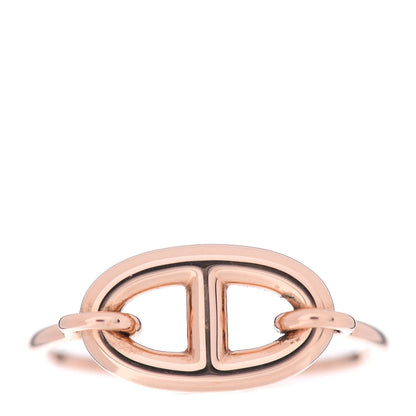 Hermes 18K Rose Gold Chaine D'Ancre Ring 51 5.75 1 of 5