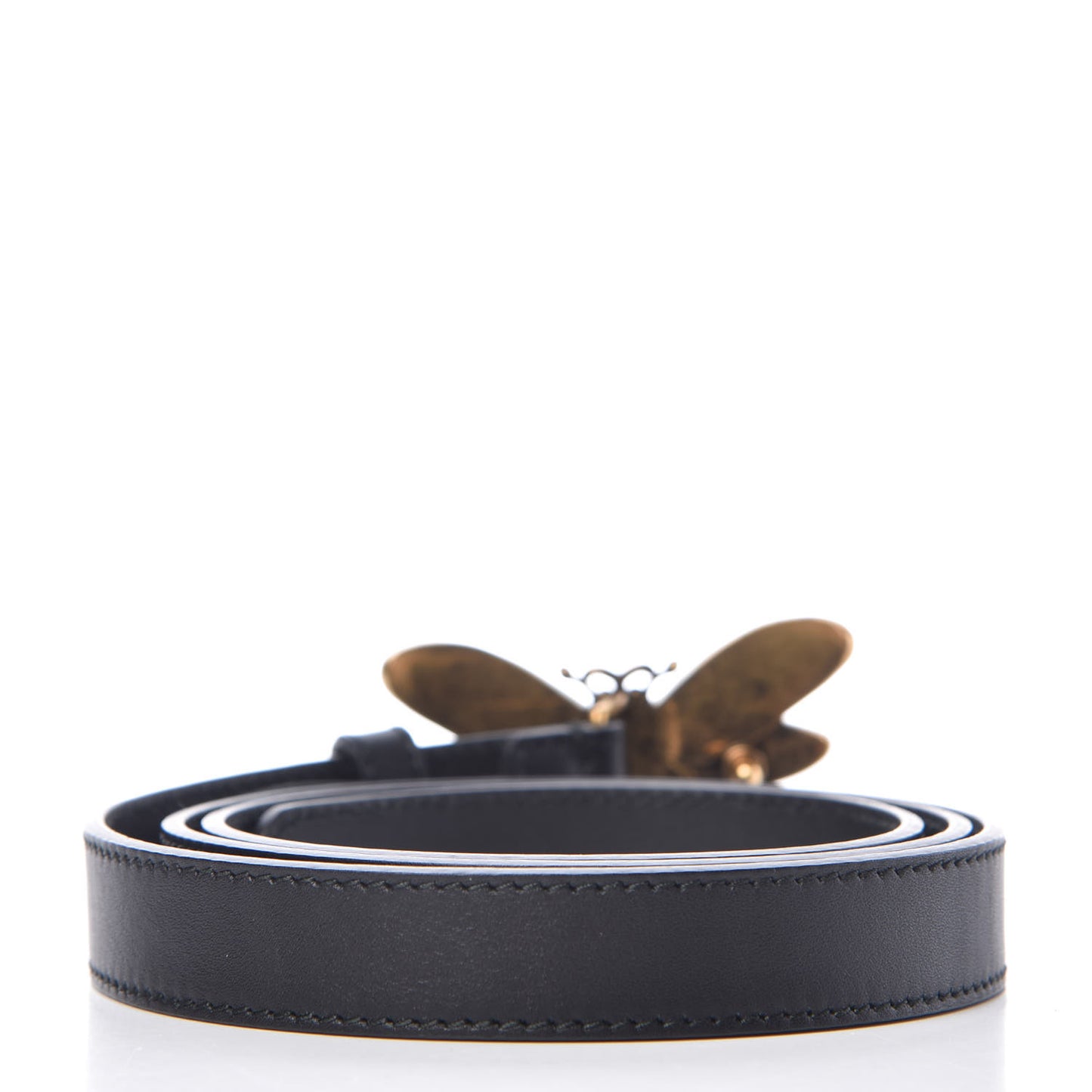 Calfskin Queen Margaret Bee Belt 90 36 Black