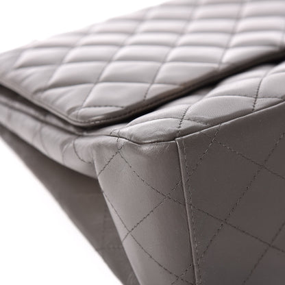 Chanel Lambskin Quilted Maxi Single Flap Dark Grey 11 of 15